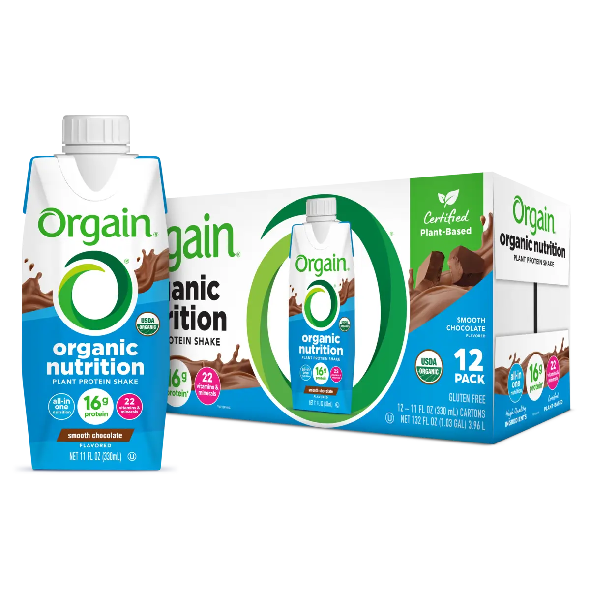 Vegan Organic Nutrition Shake - Smooth Chocolate