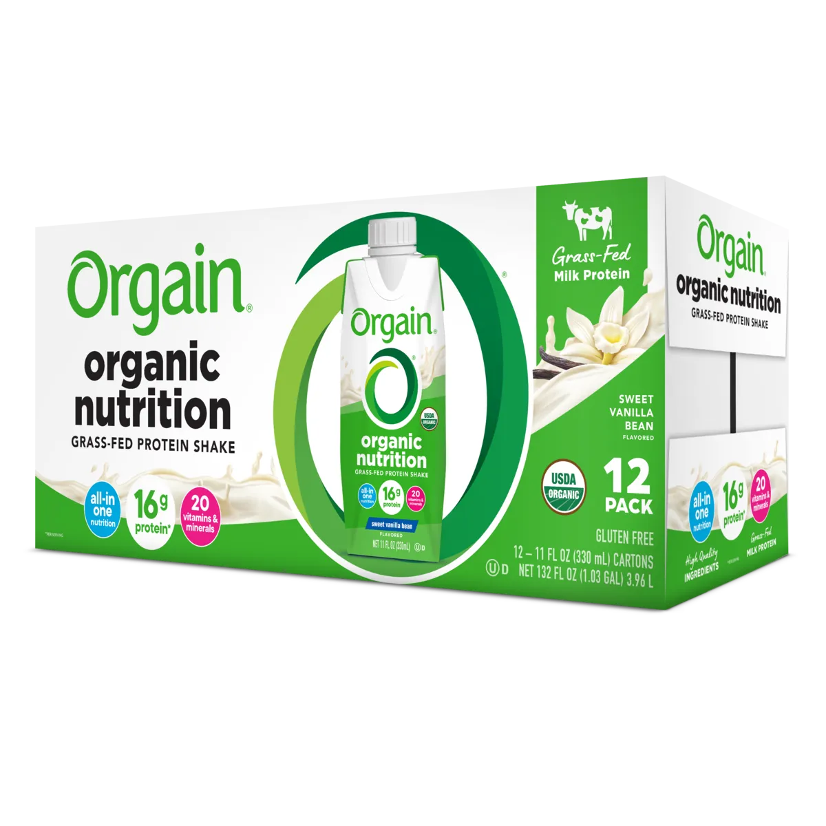 Organic Nutrition Shake - Sweet Vanilla Bean
