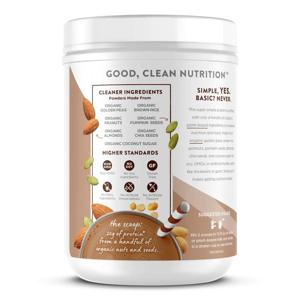 Simple Organic Plant-Based Protein Powder - Creamy Chocolate