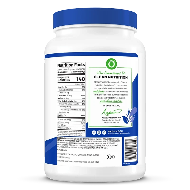 Grass Fed Whey Protein Powder - Vanilla Bean