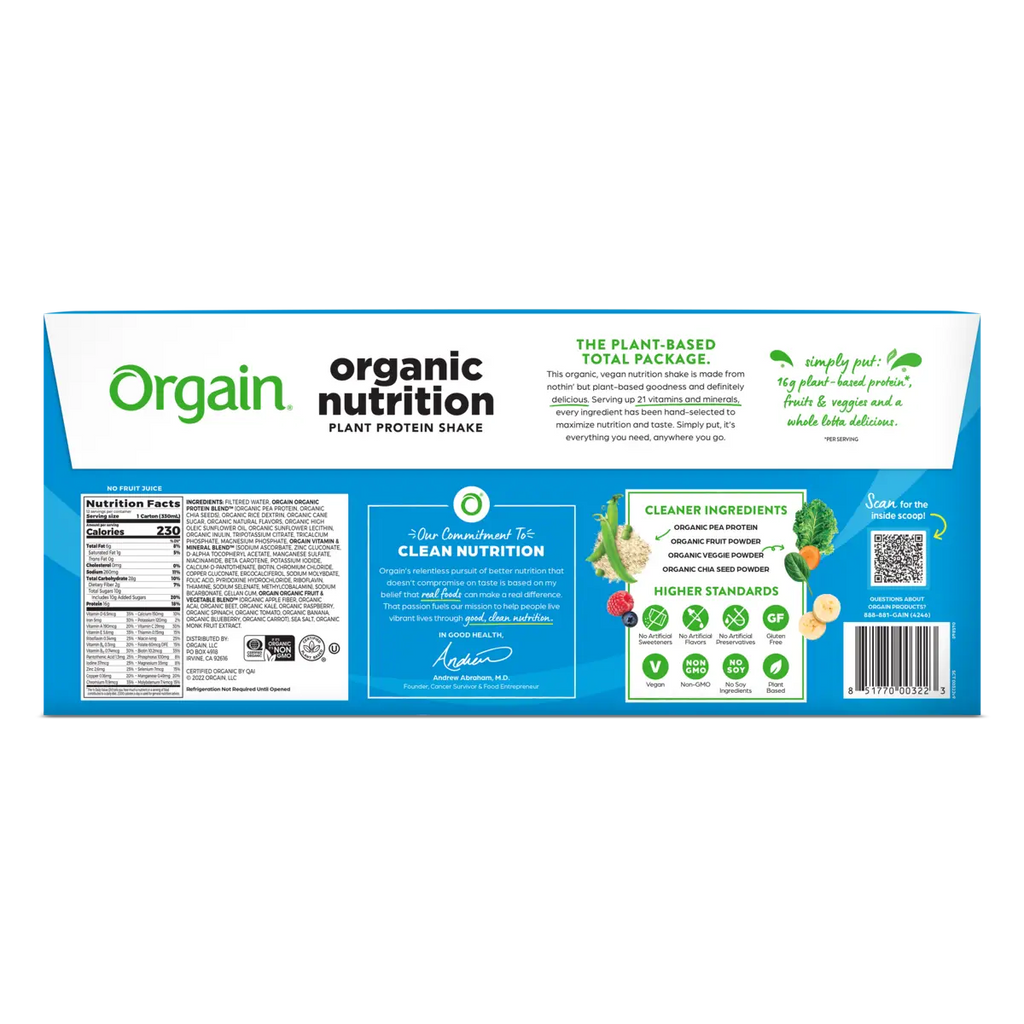 Vegan Organic Nutrition Shake - Vanilla Bean