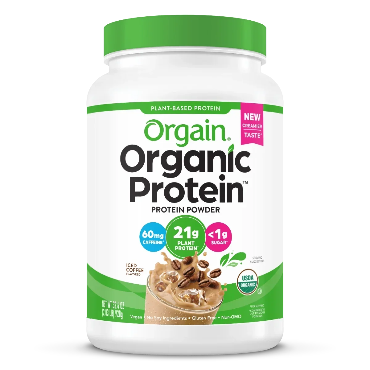 Organic Protein™ Plant Based Protein Powder - Iced Coffee