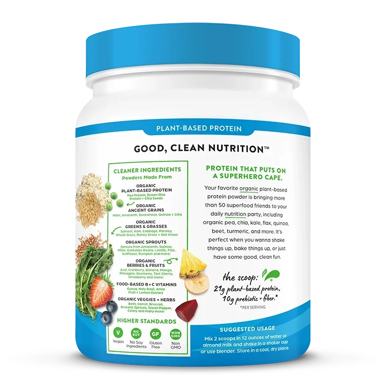 Organic Protein™ & Superfoods Plant Based Protein Powder - Creamy Chocolate Fudge