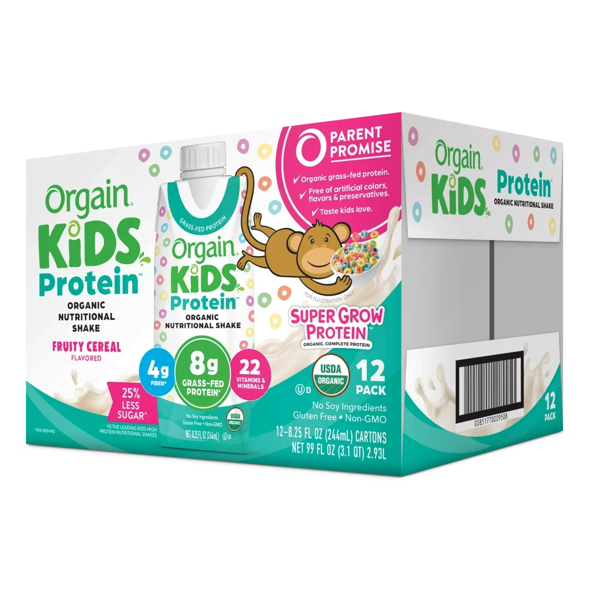 Kids Protein Organic Nutrition Shake - Fruity Cereal